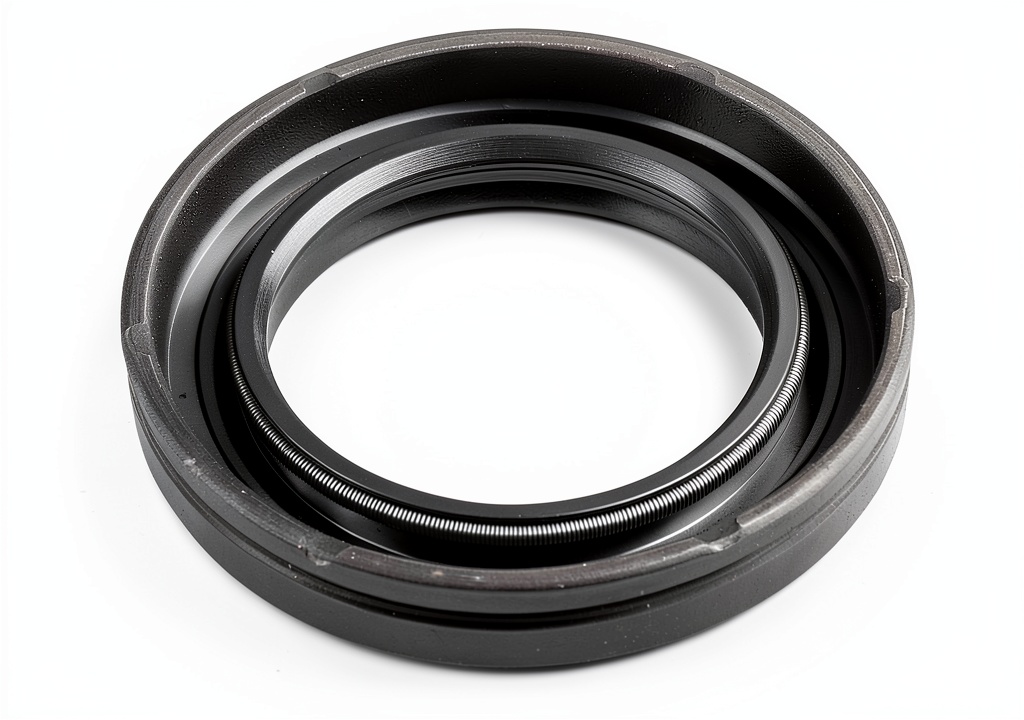 Installing SKF Rubber Automatic Transmission Seal on a wooden workbench