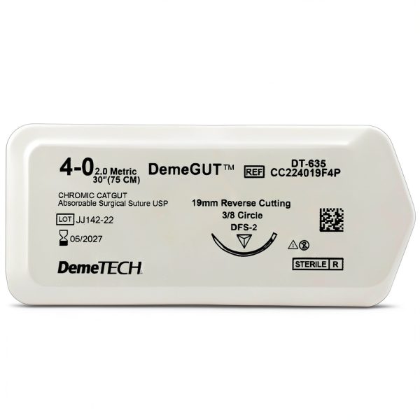 Chromic Gut Absorbable Sutures C-6 4/0 27" 12/Bx House Dental Surgical-1