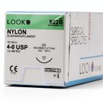 Look 922B black monofilament Rev Cutting Sutures 3/8 Circle 4-0 18in-0