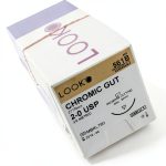 Look X561B Chromic Gut Sutures 2-0 27" C7 3/8 Needle - 12 Pack-0