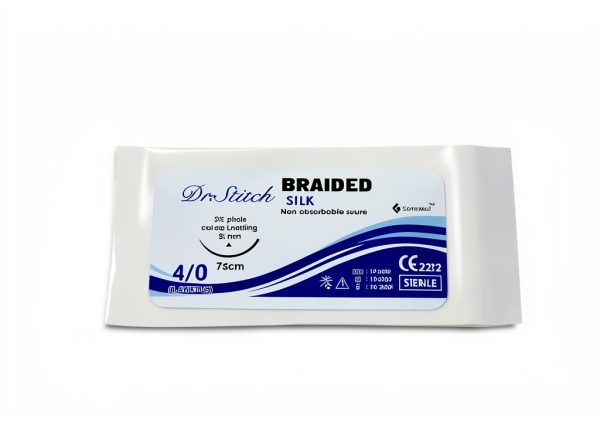 CynaMed Suture Thread with Needle 12pk Black 4/0 22mm Reverse Cutting-2