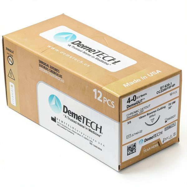 Chromic Gut Absorbable Sutures C-6 4/0 27" 12/Bx House Dental Surgical-2