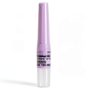 SurgiMac Plastic Hub Dental Needle Self-Threading Dental Needles Blunt Tip Needles Disposable Needles Plastic Needle Dental Tools Surgical Needle Short & Long (30G-X Short, Purple)-0