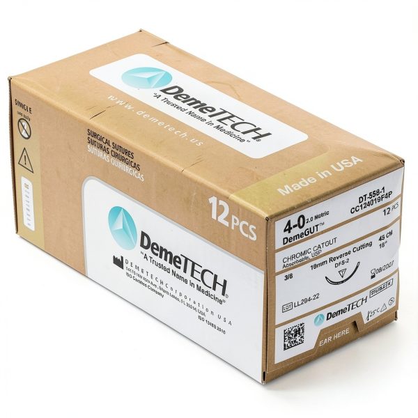 House Brand Dentistry Chromic Gut Absorbable Sutures C-6 4/0 18" 12-3