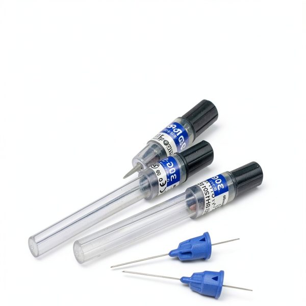 SurgiMac Plastic Hub Dental Needle Self-Threading Dental Needles Blunt Tip Needles Disposable Needles Plastic Needle Dental Tools Surgical Needle Short & Long (30G-X Short, Purple)-4