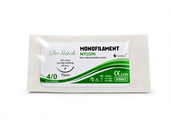 CynaMed Suture Thread with Needle 12-Pack 4/0 30mm Blade 3/8 Cutting-2
