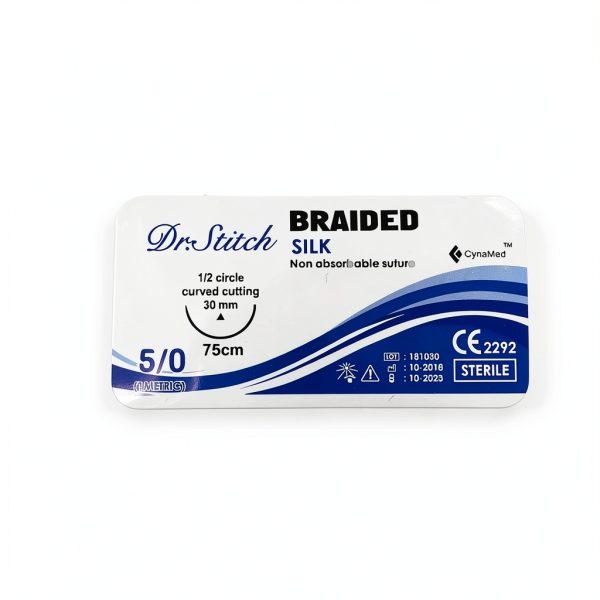 CynaMed 12-Pack Suture Thread with Needle 5/0 19mm Black for Training-2
