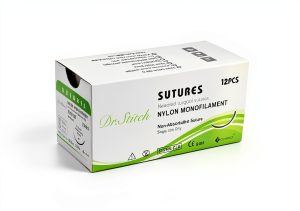 CynaMed Suture Thread with Needle 12-Pack 4/0 30mm Blade 3/8 Cutting-0