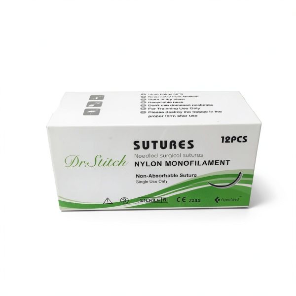 CynaMed Suture Thread with Needle 12-Pack 4/0 30mm Blade 3/8 Cutting-6