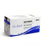 CynaMed Suture Thread with Needle (12-Pack) – Black Training Sutures for Practice, 3/0, 25mm Blade, 1/2 Reverse Cutting (12-Pack)-0