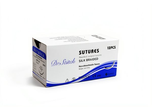 CynaMed Suture Thread with Needle (12-Pack) – Black Training Sutures for Practice, 3/0, 25mm Blade, 1/2 Reverse Cutting (12-Pack)-0
