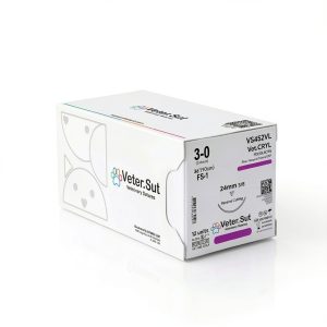 VeterSut VetCRYL Polyglactin Surgical Suture 3-0 Violet 12-Count 36in-0
