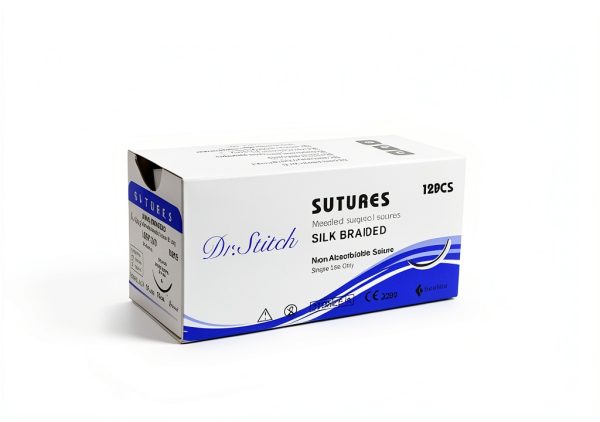 CynaMed 12-Pack Suture Thread with Needle 5/0 19mm Black for Training-0